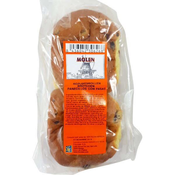 MOLEN bollos con pasas bag 300 g