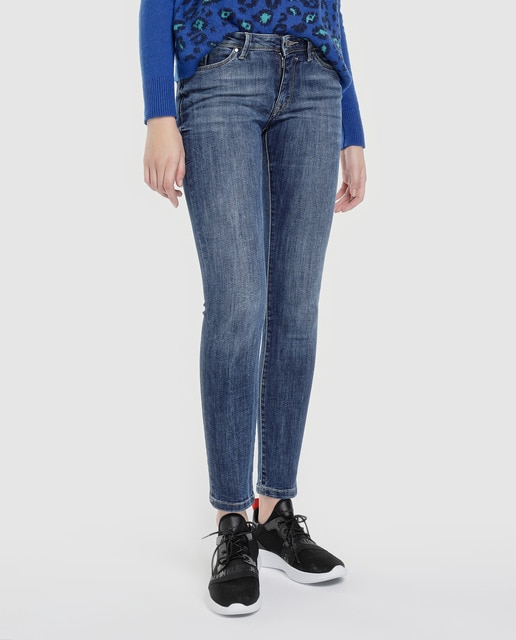Imagen 0 de Vaquero skinny de mujer azul