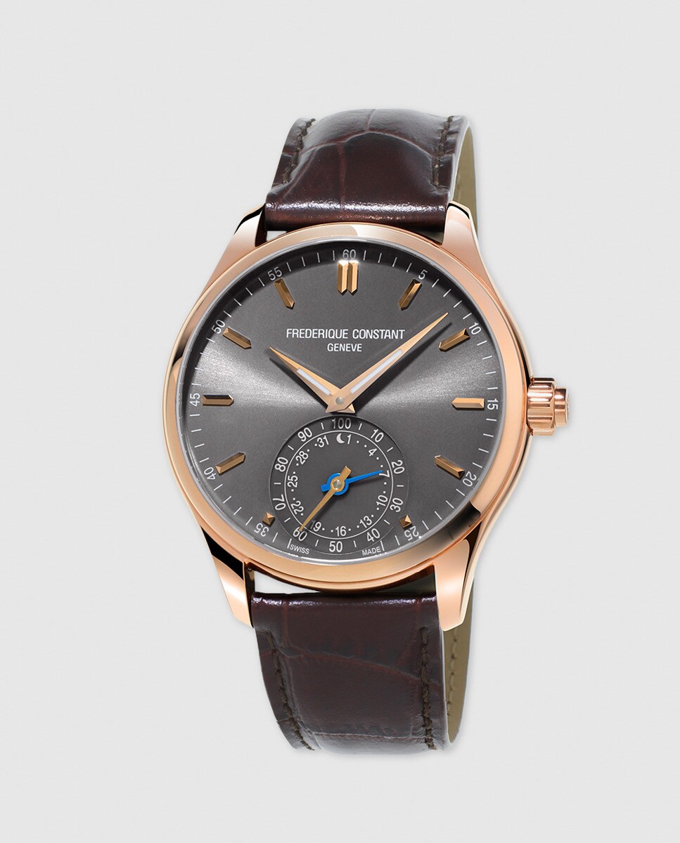 Frederique Constant - Smartwatch Híbrido Frédérique Constant Horlogical Smartwatch FC-285LGS5B4 De Piel Marrón