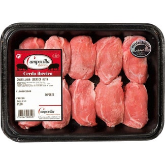 carrillada alta de cerdo ibérico peso aproximado bandeja 350 g - Campovilla