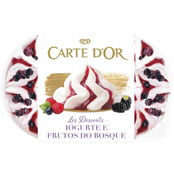 Carte D'or Gelateria Gelado de Iogurte e Frutos Silvestres embalagem 900 ml