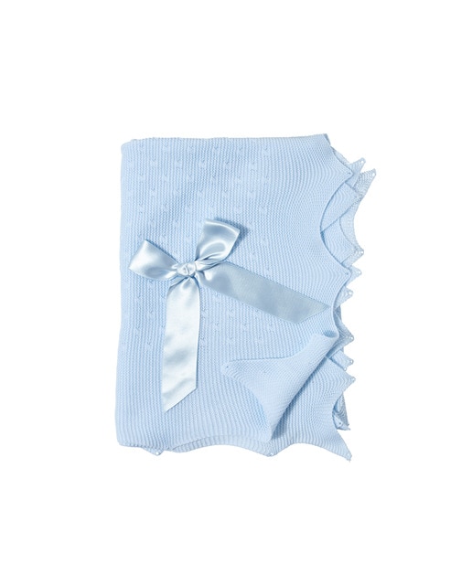 Imagen 0 de Toquilla Cotton Juice Baby Home Tricotosa Punto Dralon celeste