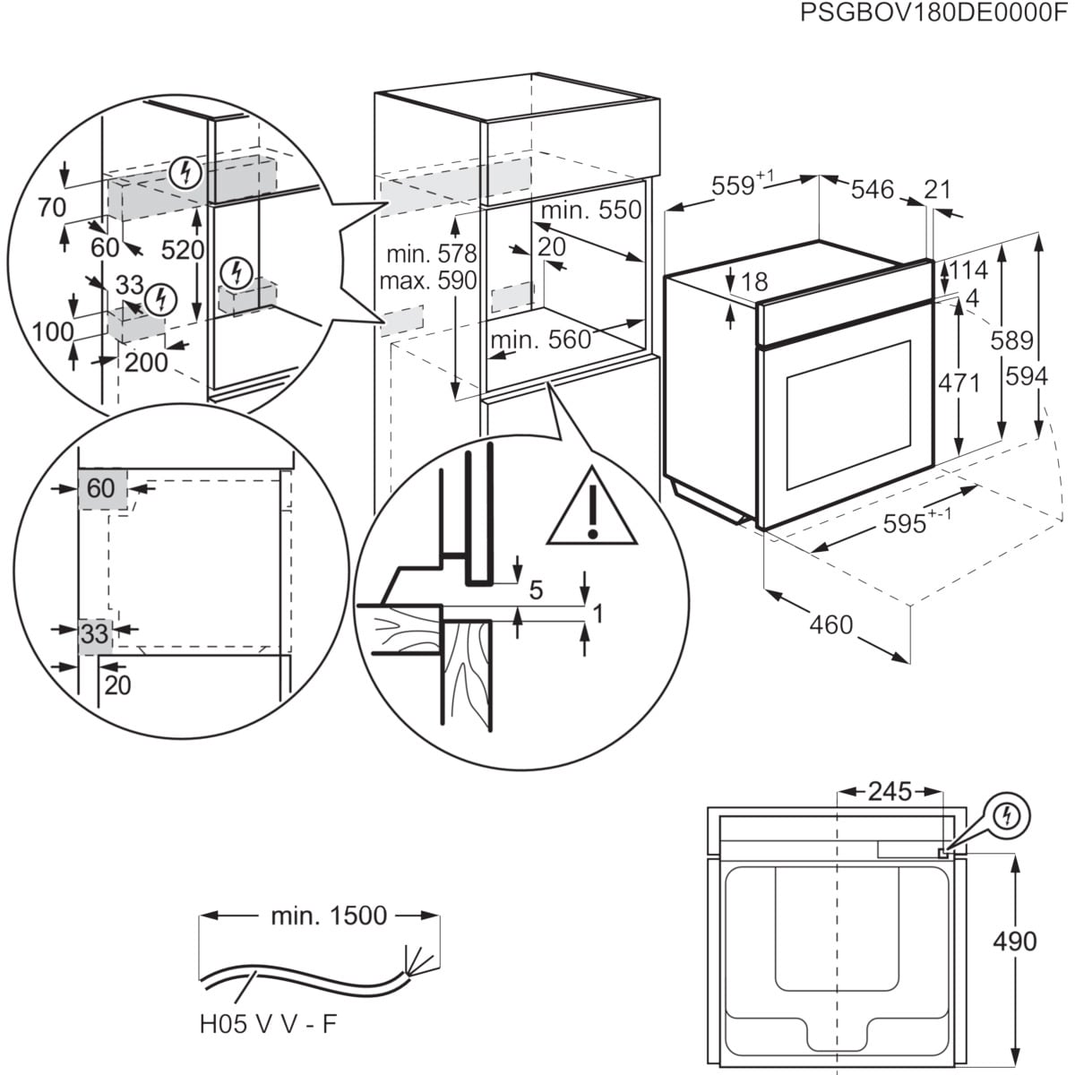 Horno multifunción AEG pirolítico - BPE642120M Inox antihuellas-8