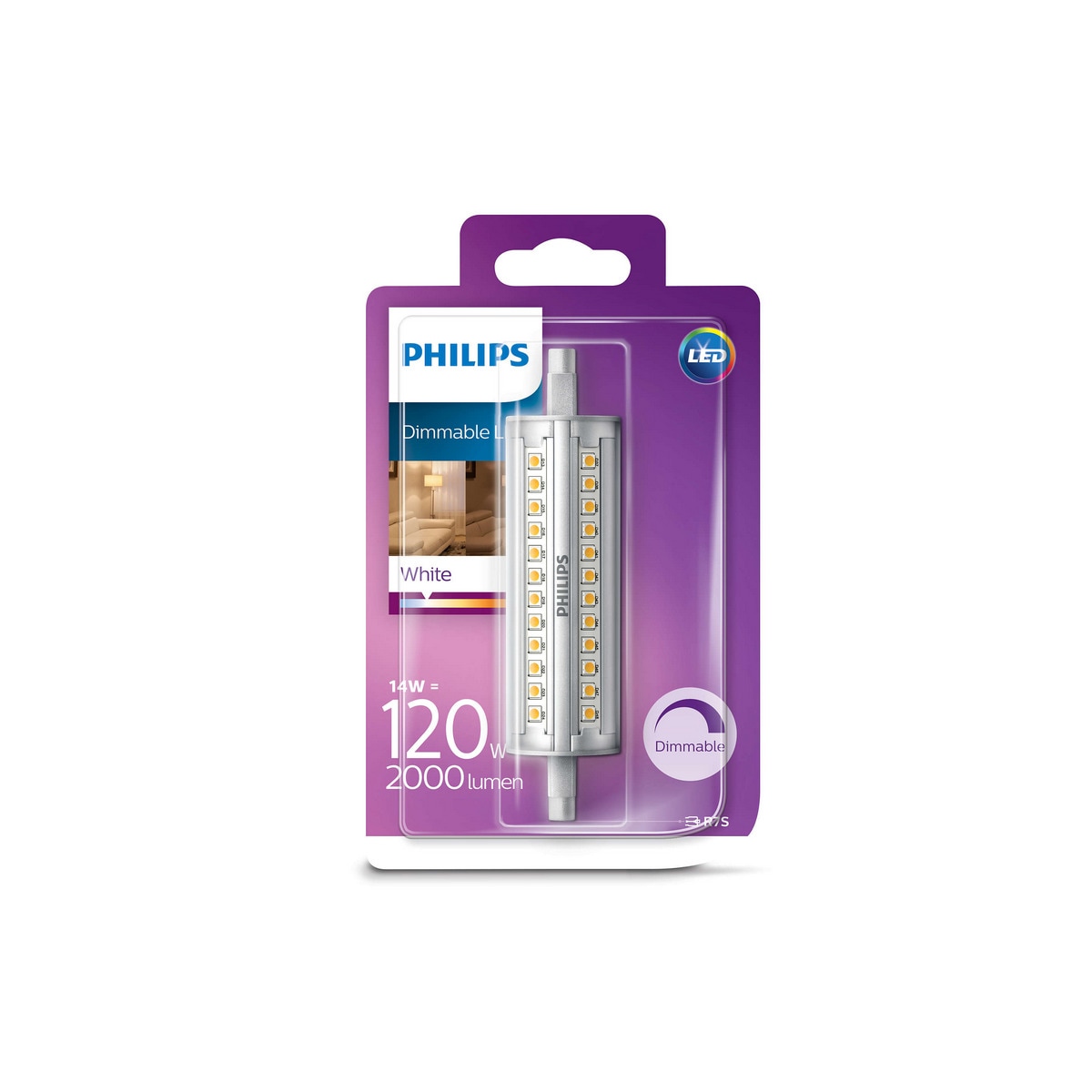 Luz LED Lineal Regulable R7S 14 W Luz cálida ( <= 3000 K )-2