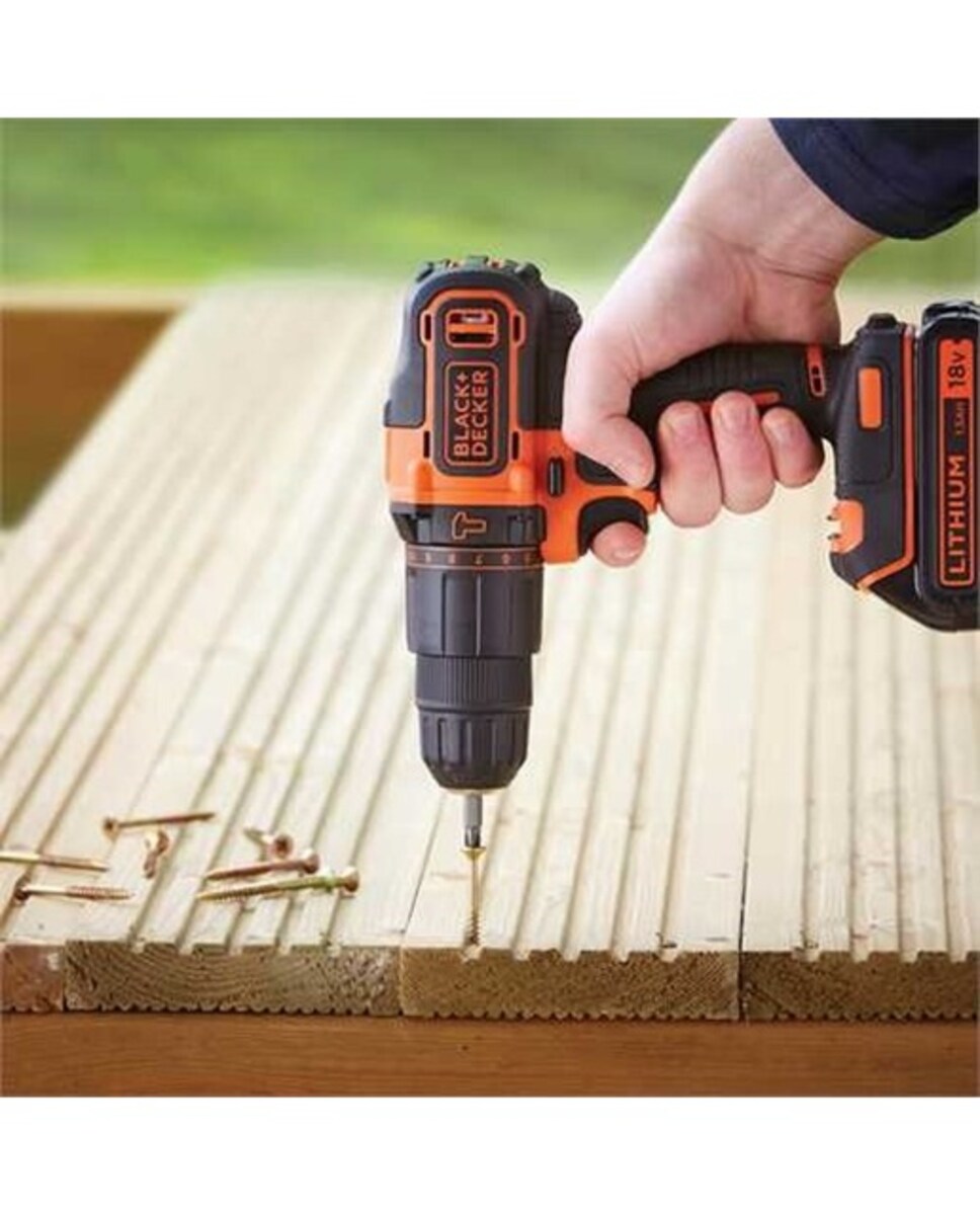 Taladro Percutor a Batería 18 V BDCHD18BAFC-QW 2 baterías + accesorios.. Naranja / Negro-8