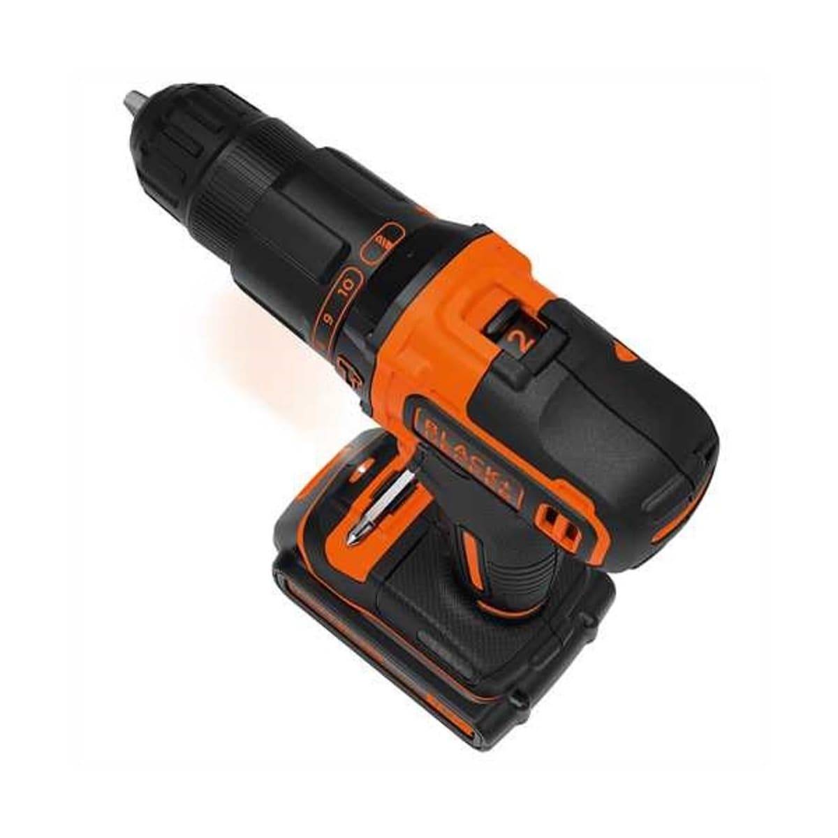 Taladro Percutor a Batería 18 V BDCHD18D2AB-QW 2 baterías + maletín + accesorios Naranja / Negro-3