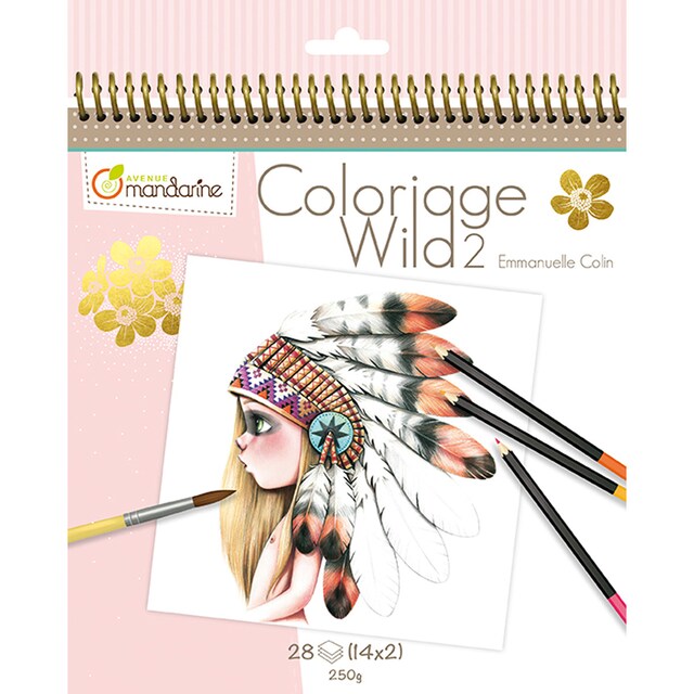 Imagen 0 de Cuaderno Colorear Wild2 Avenue Mandarine Beige