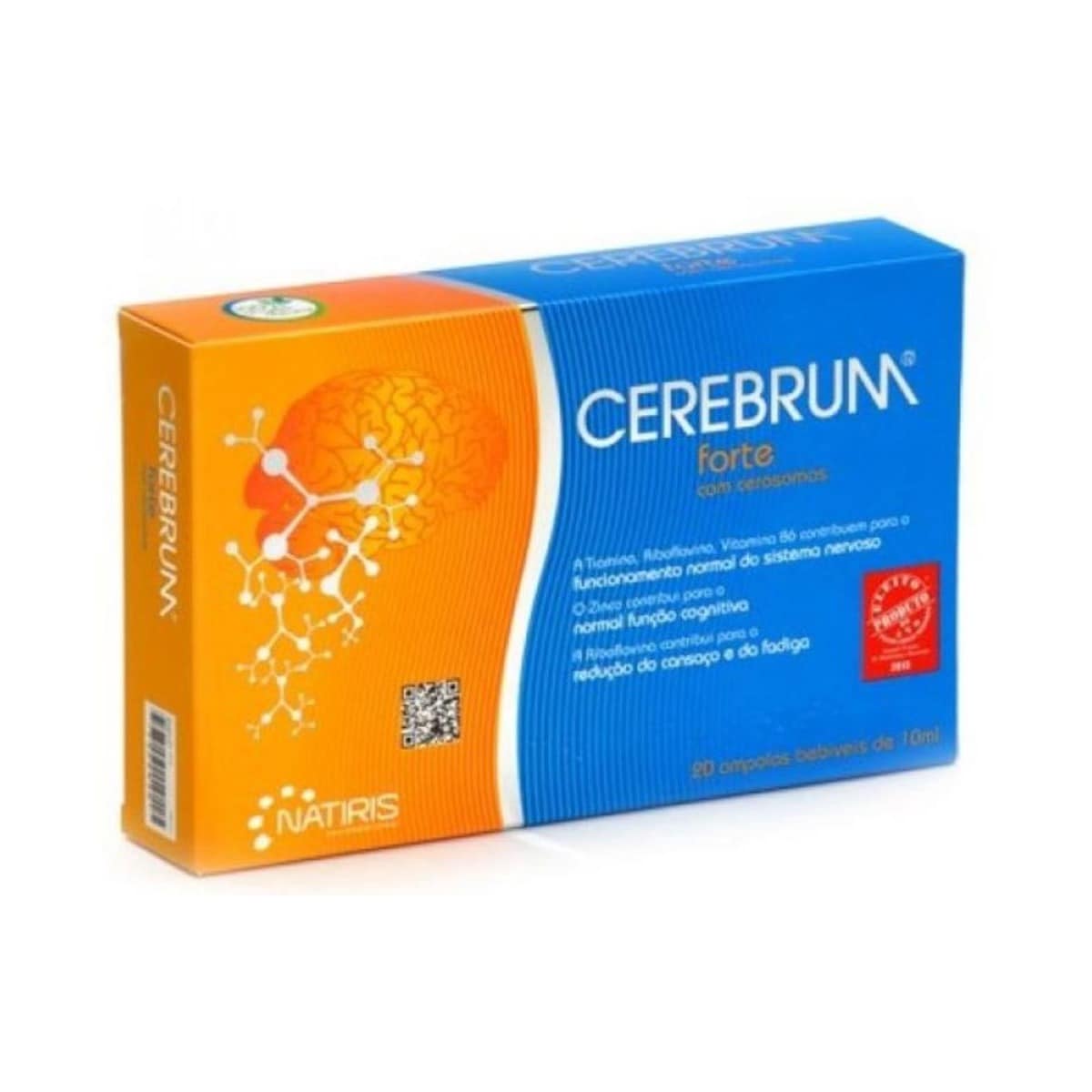 Suplemento Alimentar Cerebrum Forte com Cerosomas 20 Ampolas Natiris Natipharma 1