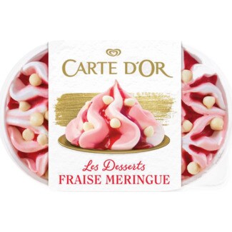 Carte D'or Gelado Strawberry e Meringue embalagem 900 ml
