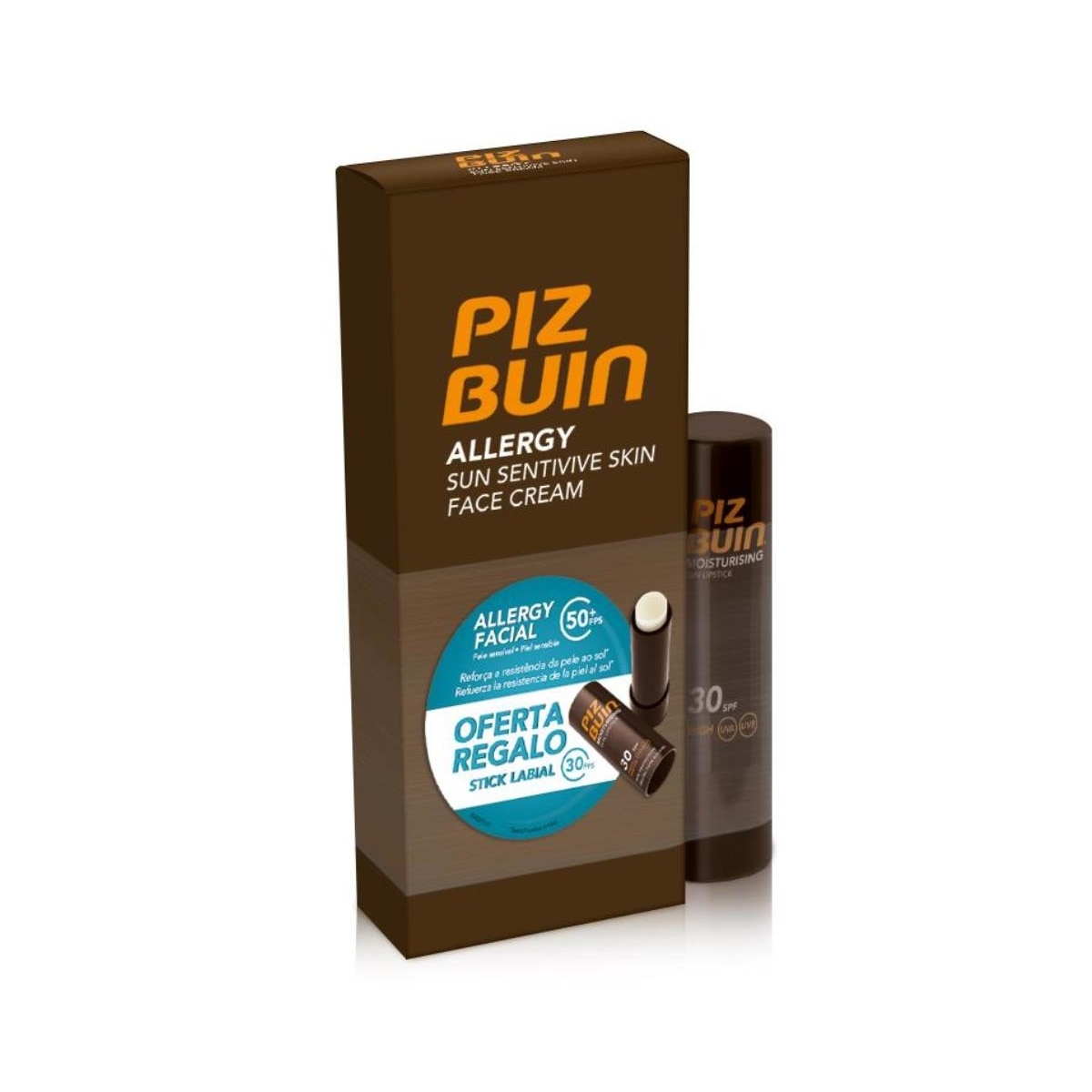 Imagem 0 de Creme Rosto SPF50+ Allergy 50ml + Stick Labial SPF30 4,9g Piz Buin