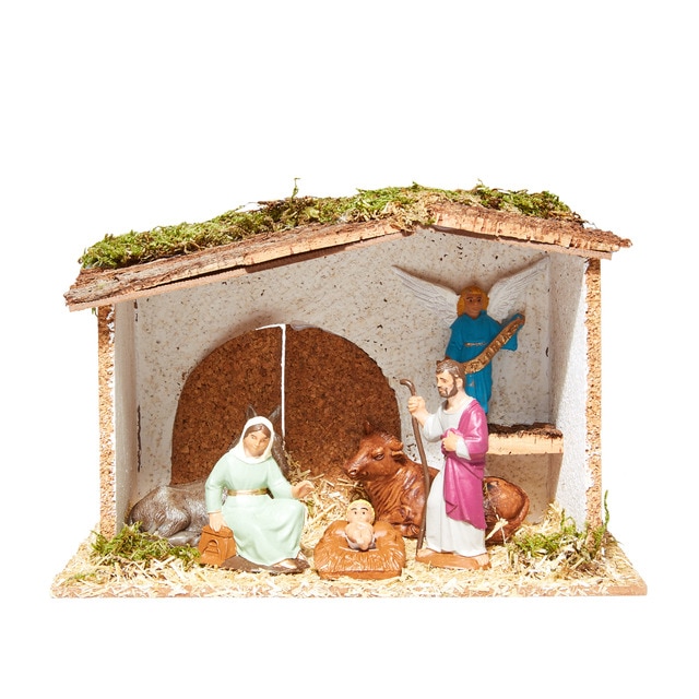 Imagen 0 de Establo navideño con figuras Basics El Corte Inglés