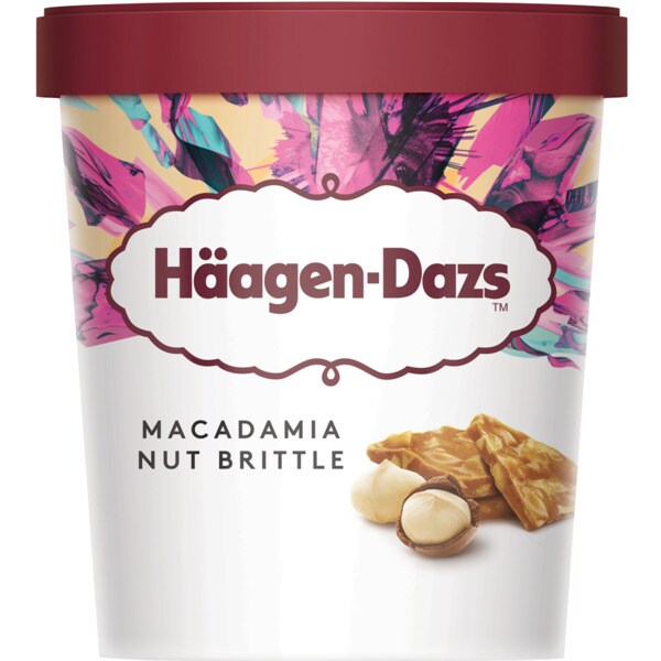 Haagen-Dazs Gelado de Macadâmia embalagem 460 ml