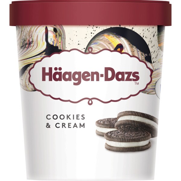 Haagen-Dazs Gelado de Cookies e Nata embalagem 460 ml