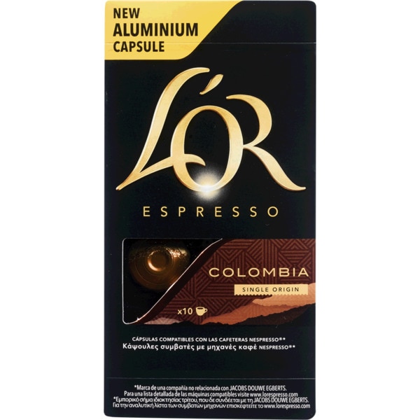 Café Colombia para Nespresso embalagem 10 cápsulas