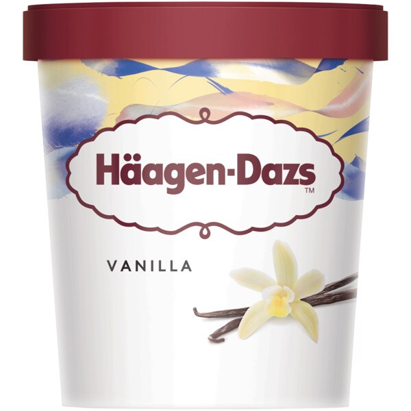 Haagen-Dazs Gelado de Baunilha embalagem 460 ml