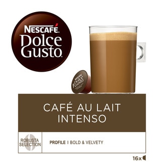 Cápsulas de Café com Leite Intenso embalagem 16 cápsulas - Nescafé Dolce Gusto