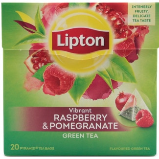 Chá Verde com Aroma a Framboesa e Romã embalagem 20 unidades - Lipton