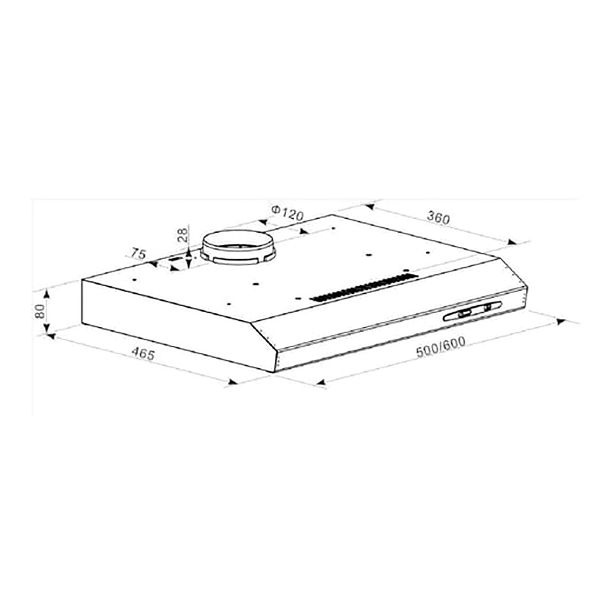 Campana convencional Candy 3 niveles de potencia - CFT610/4W/1 Blanco-2