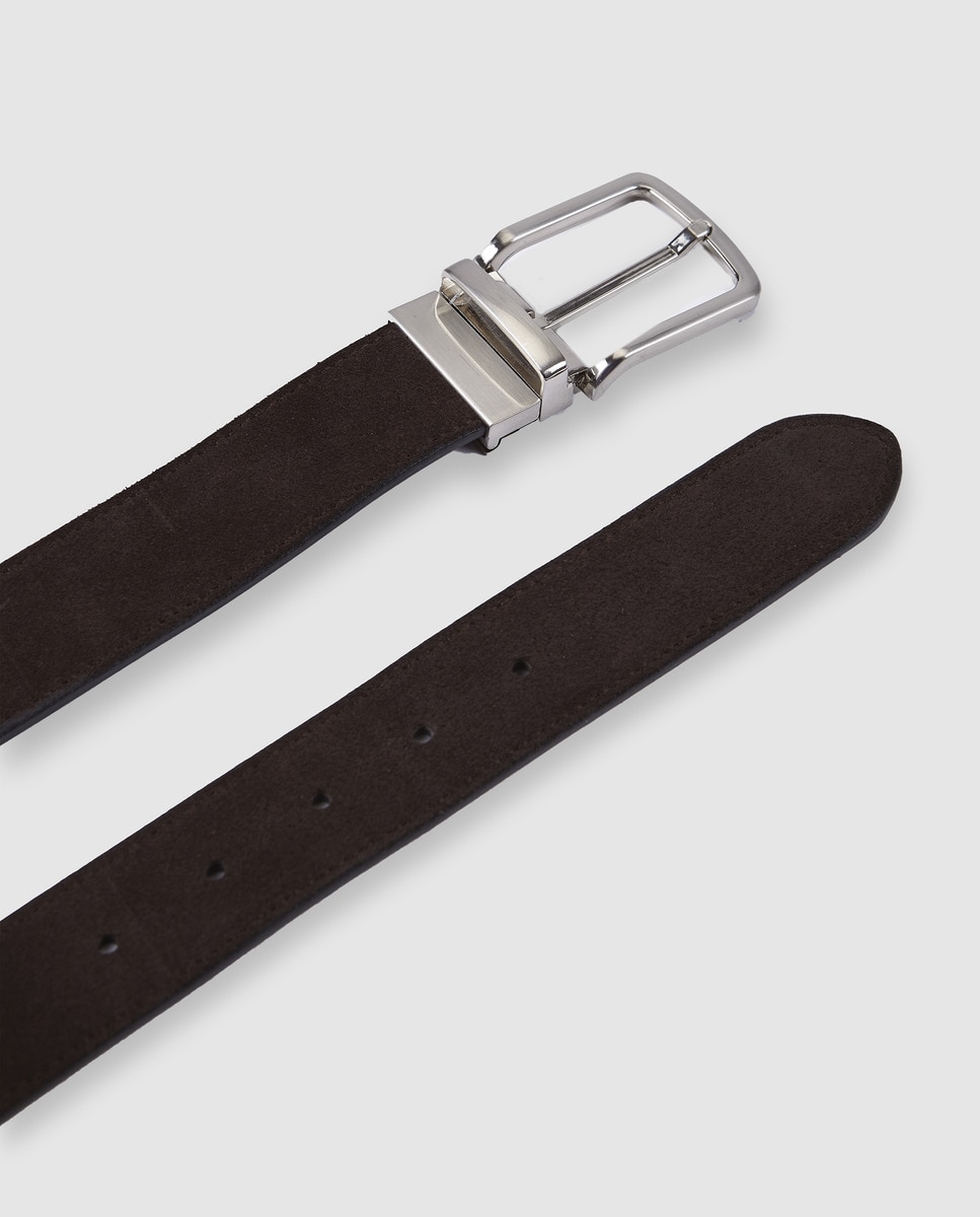 Cinto em Pele Reversível Castanho-2