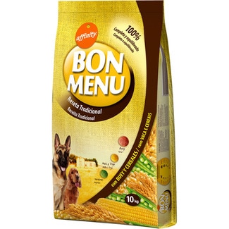 Receta Tradicional pienso para perros adultos con buey y cereales saco 10 kg - Bon Menu