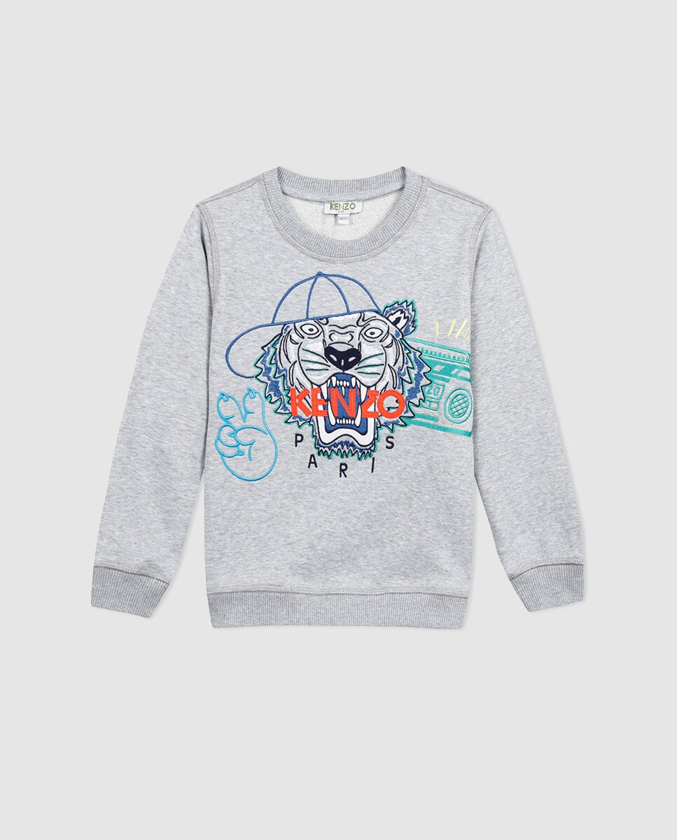 Kenzo Kids - Sudadera De Niño Kenzo En Gris Con Logo