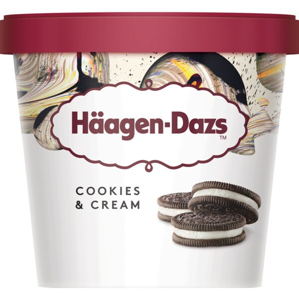 Haagen-Dazs Gelado de Cookies e Natas embalagem 95 ml