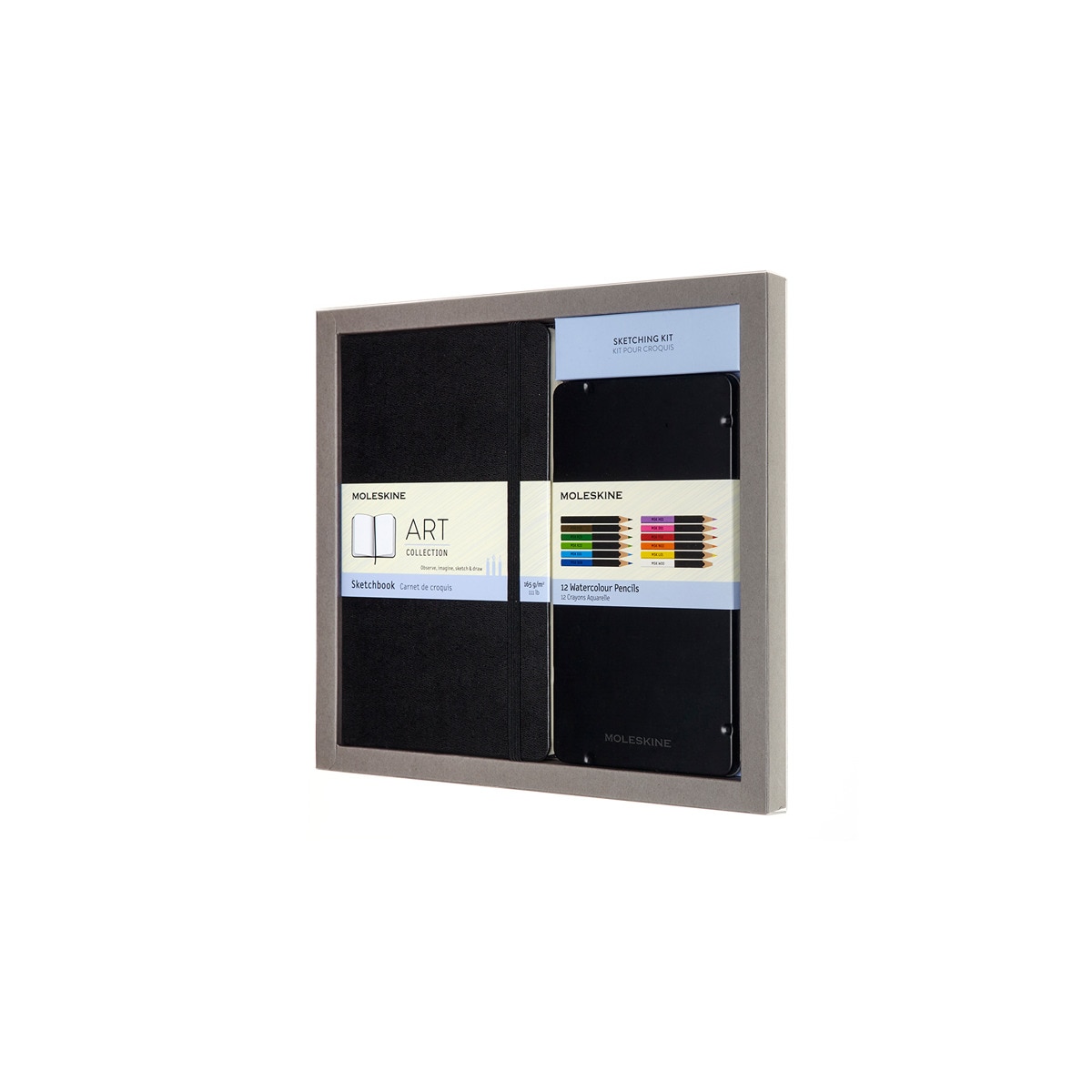 Imagem 0 de Estojo Bloco Large Folhas de Esboços mais Caixa 12 lápis de cor Moleskine