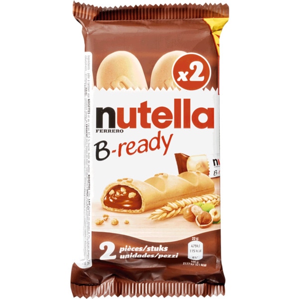 Bolachas Recheadas com Nutella 2 Unidades embalagem 44 g