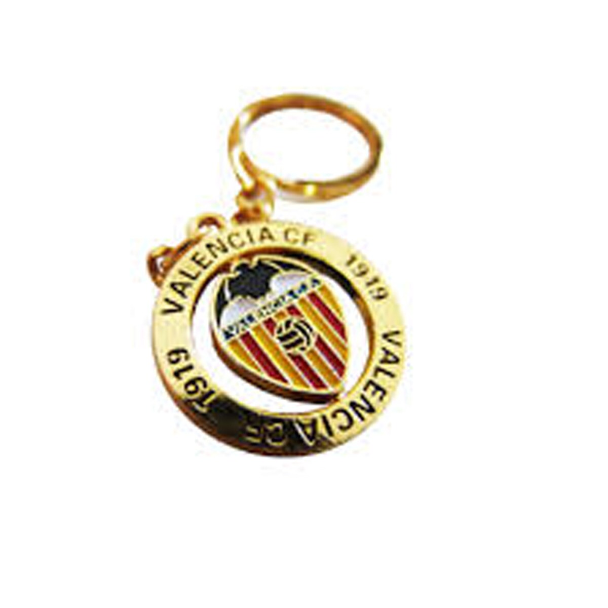 Josma Sport - Llavero Giratorio Valencia C.F. Plateado Y Naranja