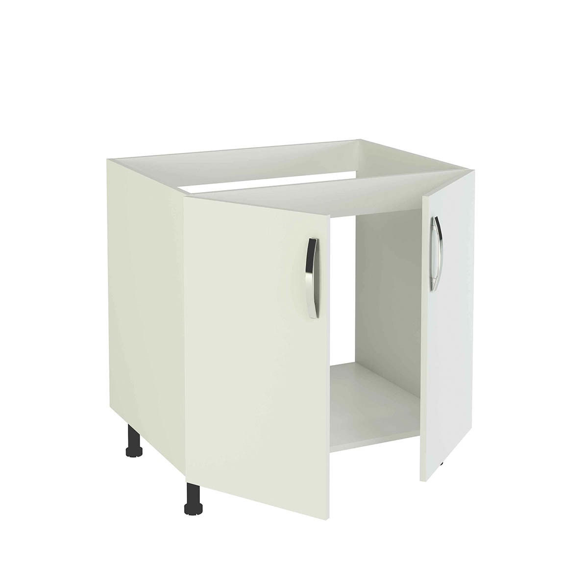 Módulo Bajo Fregadero 2 Puertas Blanco-2