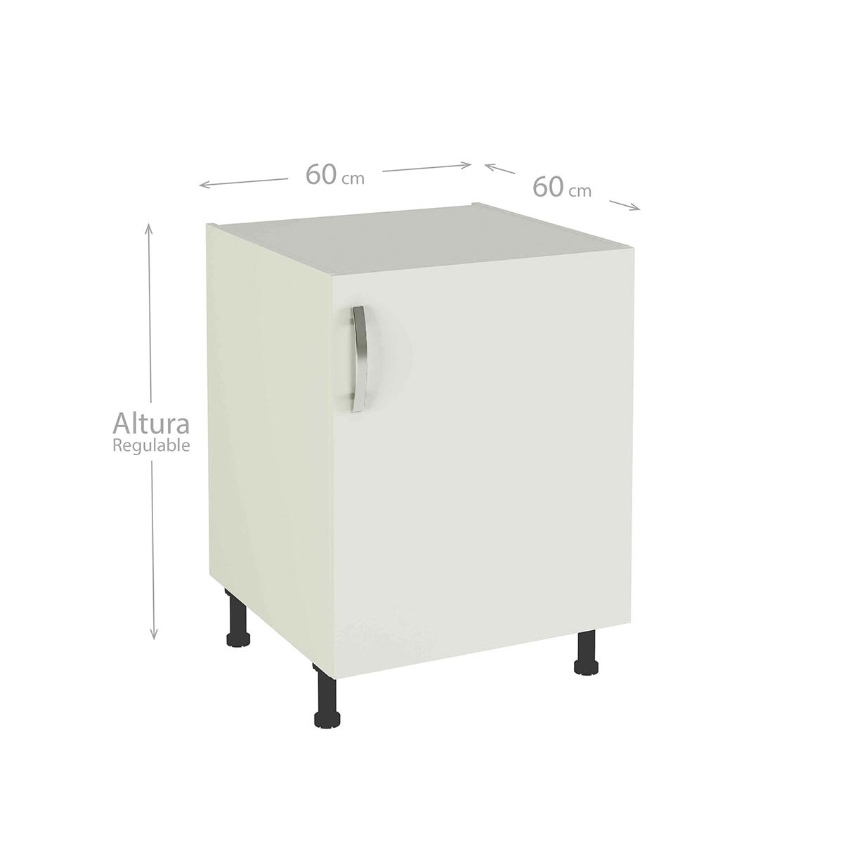 Módulo Bajo Cocina 1 Puerta Blanco-3