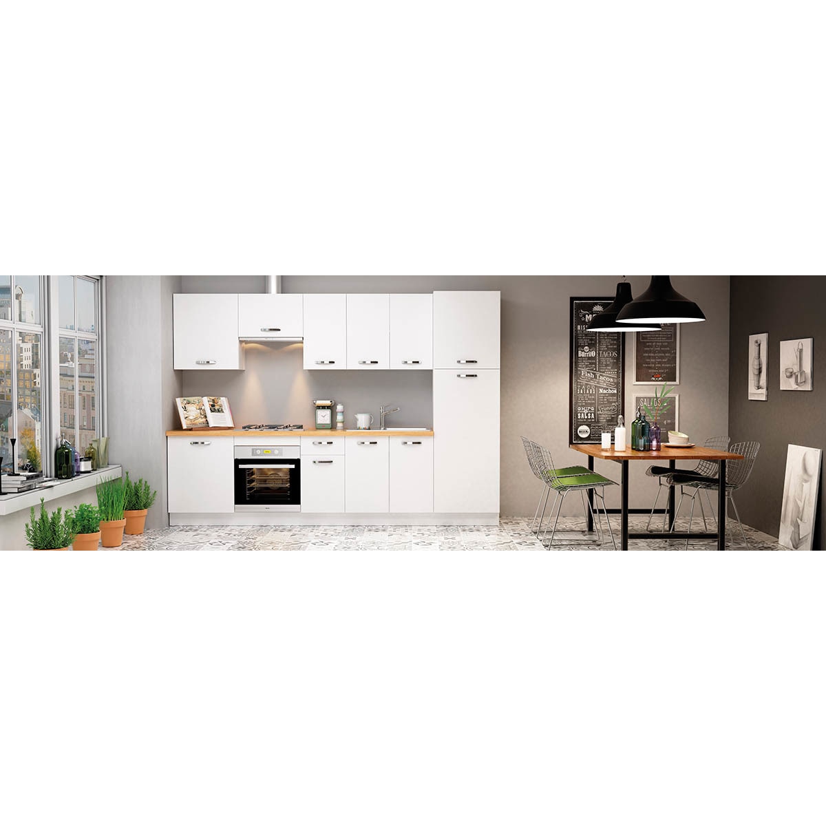 Módulo Bajo Cocina 1 Puerta Blanco-6
