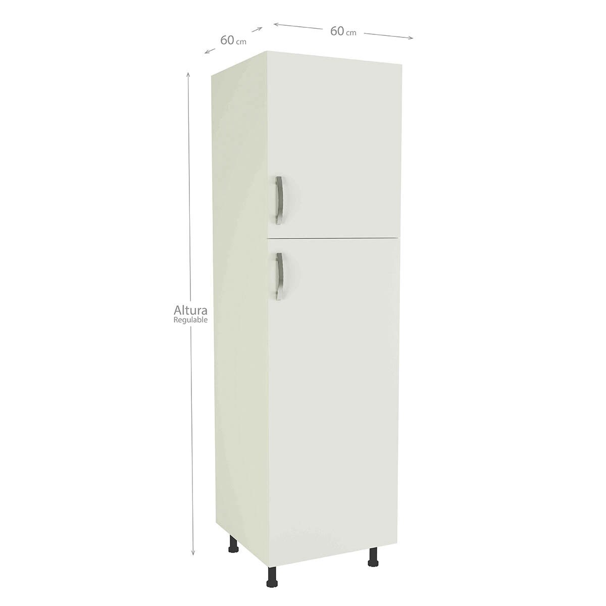 Módulo Columna 2 Puertas Blanco-3