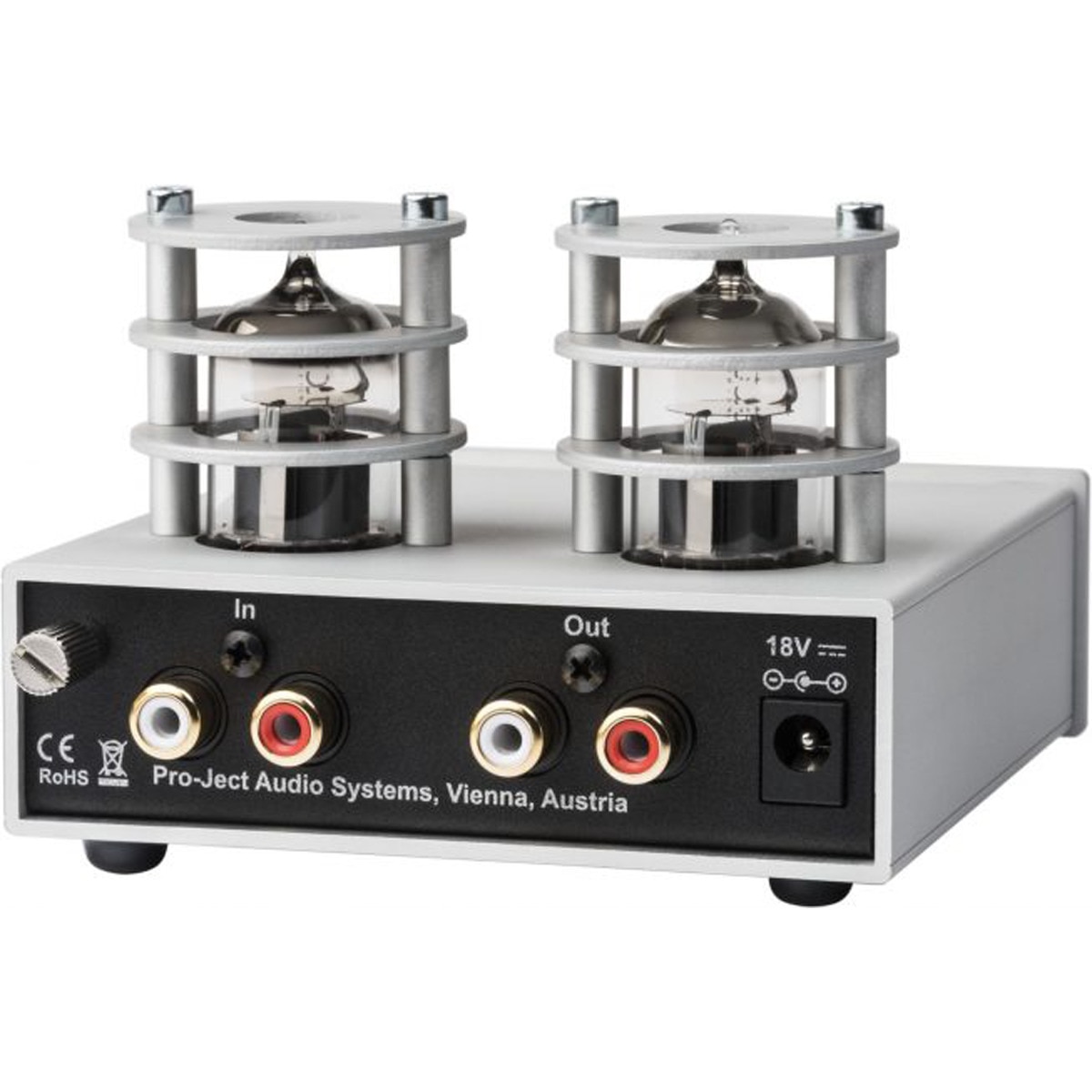 Preamplificador de fono a válvulas Pro-Ject Tube Box S2 negro Negro-2