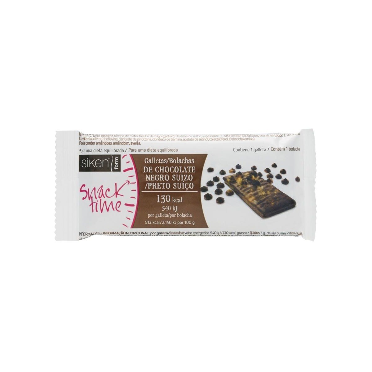 Siken Form Bolacha Chocolate Negro 25g Diafarm 1