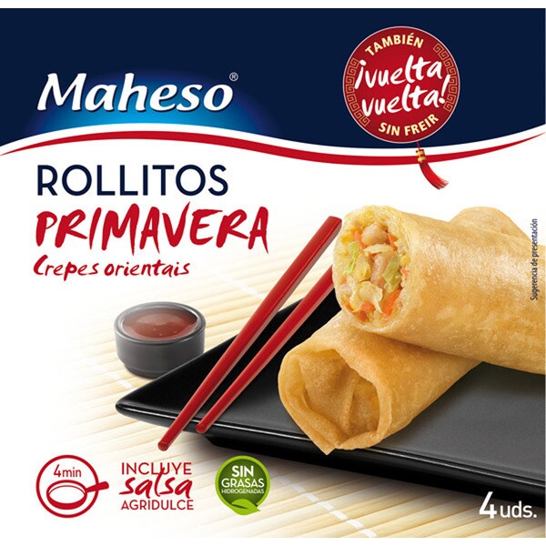 Maheso Rolitos Primavera Crepes Orientais embalagem 225 g