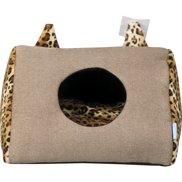 Cama para Gato Savana Bege/Leopardo Tamanho S embalagem 1 unidade