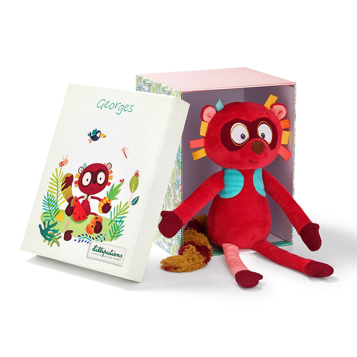Lilliputiens - Peluche Lemur George Cuddly Multicolor