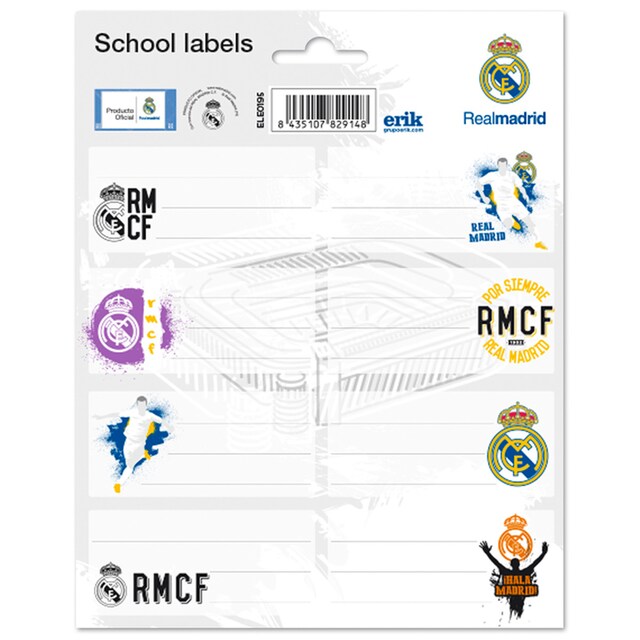 Imagen 0 de Etiqueta Escolar Real Madrid Grupo Erik