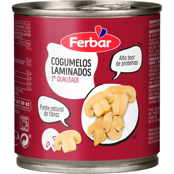 Cogumelos Laminados lata 185 g