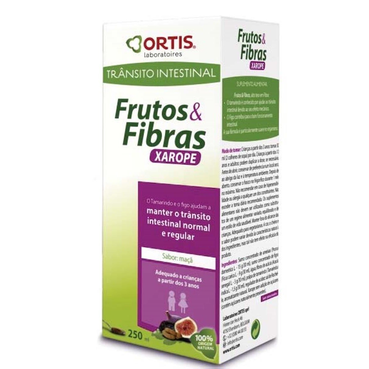 Xarope Frutos & fibras 250ml Ortis 1