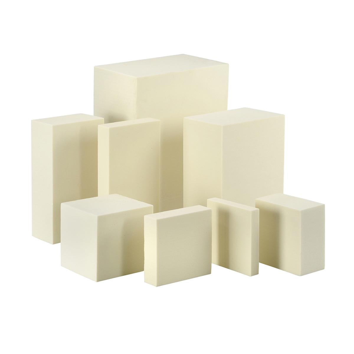 Colchão para Mini-berço de espuma oval branco Branco-3