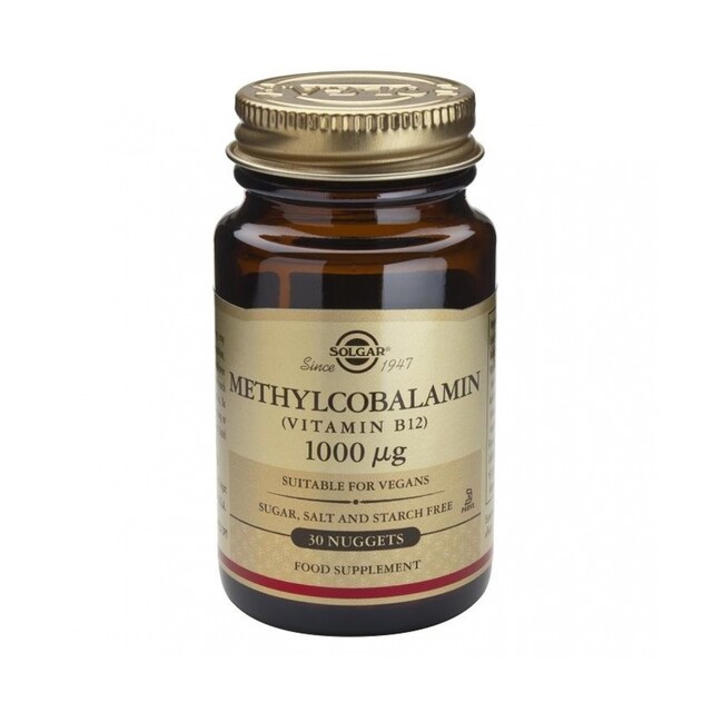 Imagem 0 de Suplemento Alimentar Vitamina B12 (Metilcobalamina) 1000mcg 30 Cápsulas Solgar