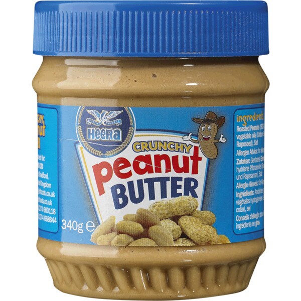 Heera Manteiga de Amendoim Crunchy frasco 340 g