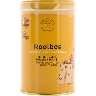 infusión de rooibos sabor galleta y naranja lata 100 g - Club Del Gourmet