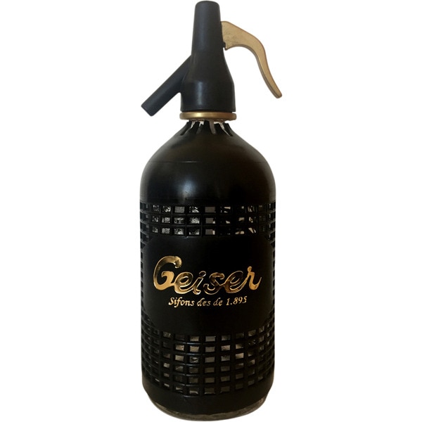 agua de soda geiser botella 75 cl con dosificador sifón vintage