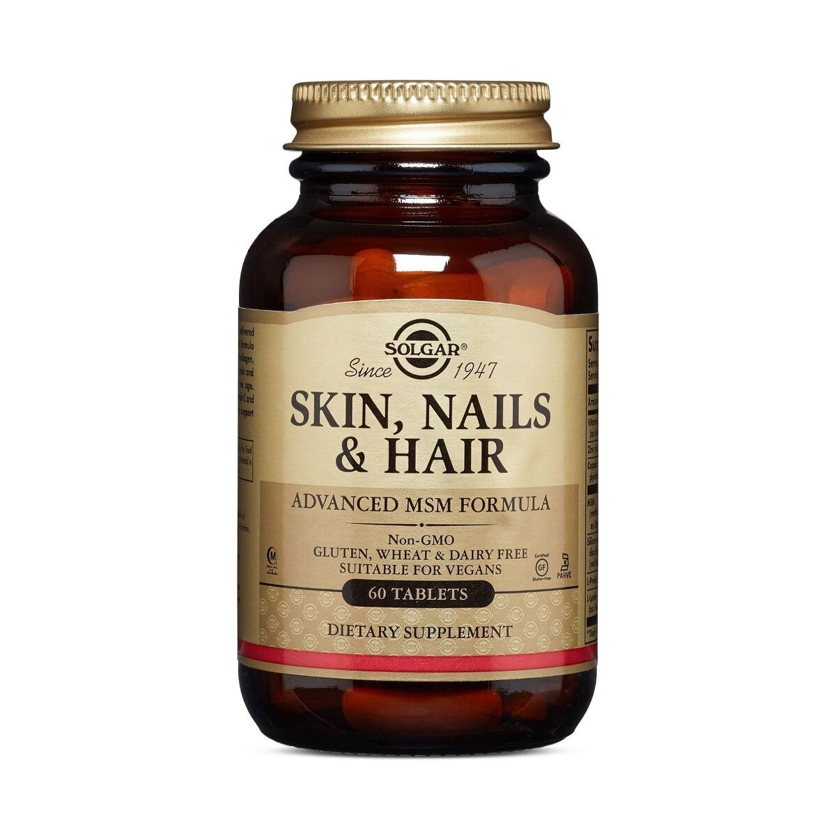 Suplemento Alimentar Skin Nails and Hair 60 Comp. Solgar 1