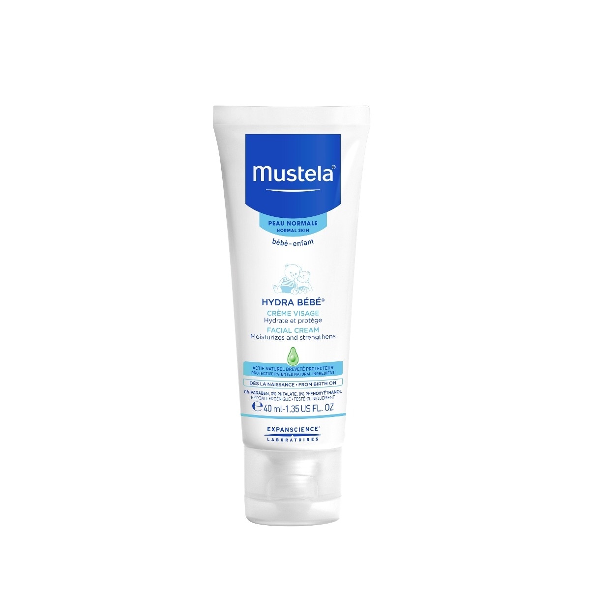 Creme Rosto Pele Normal Hydra Bébé 40ml Mustela Bebé 1