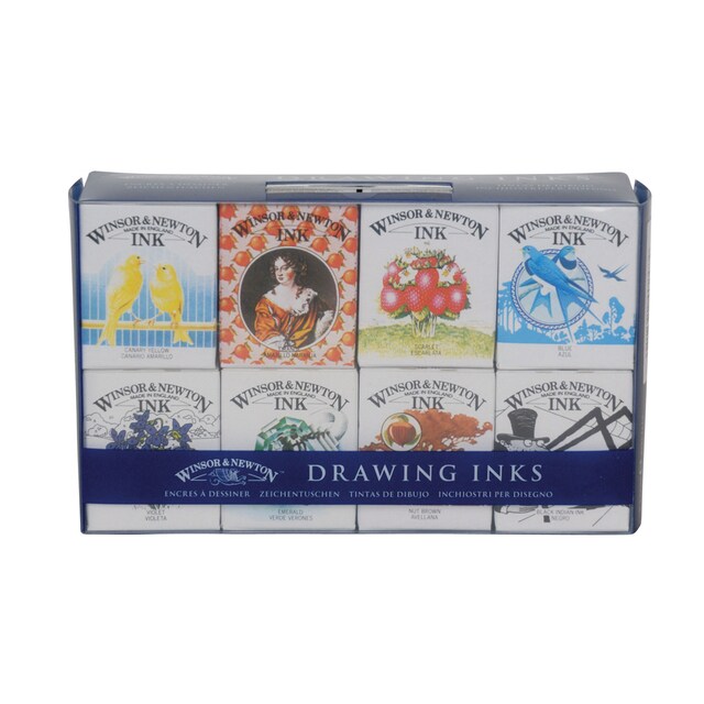 Imagen 0 de Colección de Tintas de 8 Frascos de 14 ml Henry Winsor & Newton Multicolor