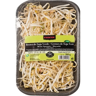brotes de soja tallos verdes bandeja 200 g - Fanya